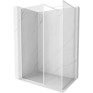 MEXEN/S Kioto-F Sprchová zástěna WALK-IN s rámem 85 x 80, transparent 8 mm, bílá 800-085-202-04-20-080 obraz