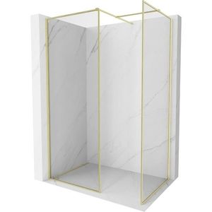 MEXEN/S Kioto-F Sprchová zástěna WALK-IN s rámem 85 x 80, transparent 8 mm, zlato kartáčovaná 800-085-202-04-55-080 obraz