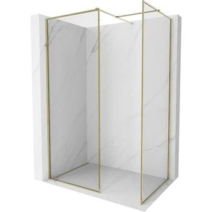 MEXEN/S Kioto-F Sprchová zástěna WALK-IN s rámem 115 x 110, transparent 8 mm, zlato 800-115-202-04-50-110 obraz