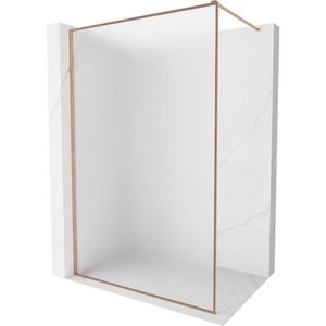 MEXEN/S Kioto-F Sprchová zástěna WALK-IN s rámem 70 x 202, dekor 8 mm, měď kartáčovaná 800-070-104-65-30 obraz