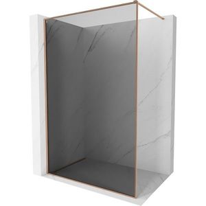 MEXEN/S Kioto-F Sprchová zástěna WALK-IN s rámem 70 x 202, grafit 8 mm, měď kartáčovaná 800-070-104-65-40 obraz