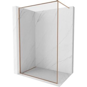 MEXEN/S Kioto-F Sprchová zástěna WALK-IN s rámem 85 x 202, transparent 8 mm, měď kartáčovaná 800-085-104-65-00 obraz