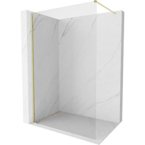 MEXEN/S Kioto-X Sprchová zástěna WALK-IN 100 x 200, transparent 10 mm, zlato kartáčovaná 800-100-101-55-00-X obraz