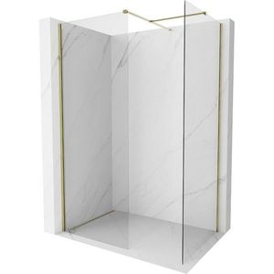 MEXEN/S Kioto-X Sprchová zástěna WALK-IN 100 x 100, transparent 10 mm, zlato 800-100-202-50-00-100-X obraz