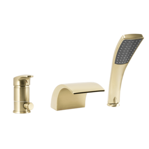 REA Třídílná vanová baterie RIVEN Brush Gold REA-B0494 obraz