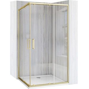 REA/S Sprchový kout City 80x100 Brush Gold Se sprchovou vaničkou Savoy black KPL-K74502 obraz
