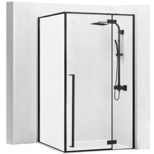 REA/S Sprchový kout Fargo matná černá 80x100 Se sprchovou vaničkou Savoy black KPL-K4909 obraz