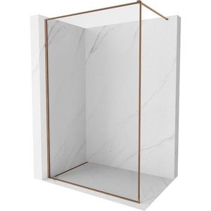 MEXEN/S Kioto-F Sprchová zástěna WALK-IN s rámem 105 x 202, transparent 8 mm, růžové zlato 800-105-104-60-00 obraz
