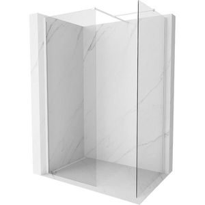 MEXEN/S Kioto-X Sprchová zástěna WALK-IN 100 x 100, transparent 10 mm, bílá 800-100-202-20-00-100-X obraz