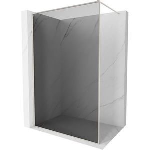 MEXEN/S Kioto-XF Sprchová zástěna WALK-IN s rámem 120 x 202, grafit 10 mm, nikl kartáčovaný 800-120-104-97-40-X obraz