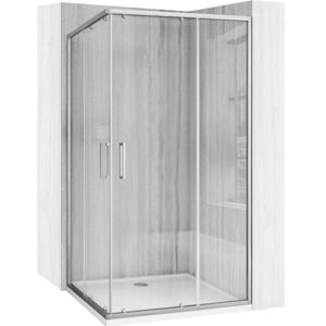 REA/S Sprchový kout City 80x100 Nickel Brush Se sprchovou vaničkou Savoy black KPL-E0060 obraz