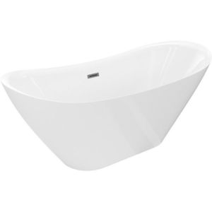 MEXEN/S Lotos volně stojící vana 170 x 75, bílá, sifon a přepad grafit metal 52051707700-95 obraz