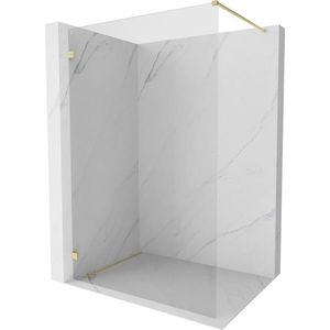 MEXEN/S Lunar Sprchová zástěna WALK-IN levá 120 x 200, transparent 8 mm, zlato kartáčovaná 830-120-000-55-00-L obraz