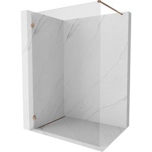 MEXEN/S Lunar Sprchová zástěna WALK-IN levá 130 x 200, transparent 8 mm, růžové zlato 830-130-000-60-00-L obraz