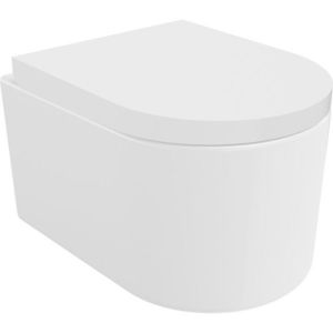 MEXEN/S Sofia Závěsná WC mísa Rimless Tornado včetně sedátka s slow, duroplast, bílá lesk 30540200T obraz
