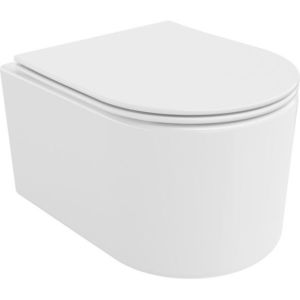 MEXEN/S Sofia Závěsná WC mísa Rimless Tornado včetně sedátka s slow slim, duroplast, bílá lesk 30540400T obraz