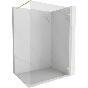 MEXEN/S Lunar Sprchová zástěna WALK-IN pravá 110 x 200, transparent 8 mm, zlato kartáčovaná 830-110-000-55-00-P obraz
