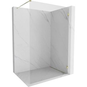 MEXEN/S Lunar Sprchová zástěna WALK-IN pravá 130 x 200, transparent 8 mm, zlato 830-130-000-50-00-P obraz