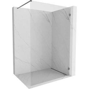 MEXEN/S Lunar Sprchová zástěna WALK-IN pravá 130 x 200, transparent 8 mm, grafit kartáčovaná 830-130-000-66-00-P obraz