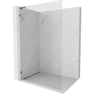 MEXEN/S Lunar L Sprchová zástěna WALK-IN levá 60 x 200, transparent 8 mm, grafit kartáčovaná 830L-060-000-66-00-L obraz
