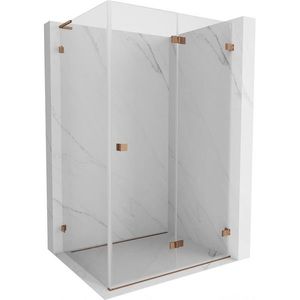 MEXEN/S Lunar-F L sprchový kout skládací dveře pravá 90 x 70, transparent, růžové zlato 836L-090-070-60-00-P obraz