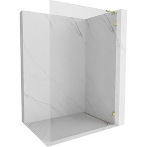MEXEN/S Lunar L Sprchová zástěna WALK-IN pravá 70 x 200, transparent 8 mm, zlato 830L-070-000-50-00-P obraz