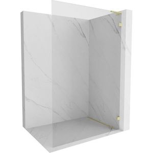 MEXEN/S Lunar L Sprchová zástěna WALK-IN pravá 110 x 200, transparent 8 mm, zlato kartáčovaná 830L-110-000-55-00-P obraz