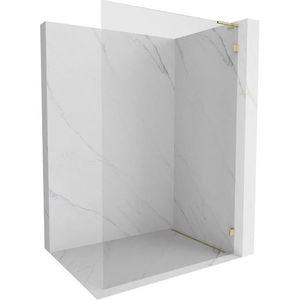 MEXEN/S Lunar L Sprchová zástěna WALK-IN pravá 120 x 200, transparent 8 mm, zlato 830L-120-000-50-00-P obraz