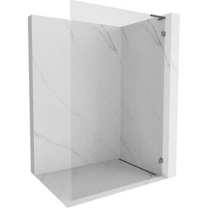 MEXEN/S Lunar L Sprchová zástěna WALK-IN pravá 110 x 200, transparent 8 mm, grafit kartáčovaná 830L-110-000-66-00-P obraz