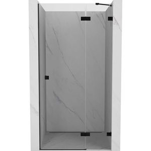 MEXEN/S Lunar sprchové dveře křídlové pravé 115, transparent, černá 834-115-000-70-00-P obraz