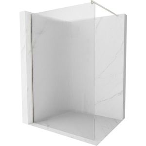 MEXEN/S Kioto Sprchová zástěna WALK-IN 90 x 200, proužky 8 mm, nikl kartáčovaný 800-090-101-97-09 obraz