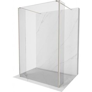 MEXEN/S Kioto Sprchová zástěna WALK-IN volněstojící 120 x 30 x 30, transparent, nikl kartáčovaná 800-120-030-222-97-00-030 obraz