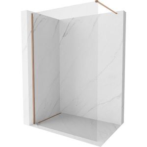 MEXEN/S Kioto-X Sprchová zástěna WALK-IN 80 x 200, transparent 10 mm, měď kartáčovaná 800-080-101-65-00-X obraz