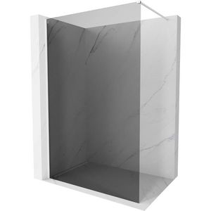 MEXEN/S Kioto-X Sprchová zástěna WALK-IN 100 x 200, grafit 10 mm, bílá 800-100-101-20-40-X obraz