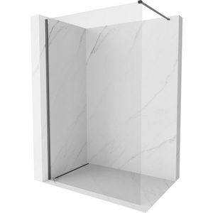 MEXEN/S Kioto-X Sprchová zástěna WALK-IN 100 x 200, transparent 10 mm, grafit kartáčovaná 800-100-101-66-00-X obraz