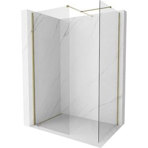 MEXEN/S Kioto-X Sprchová zástěna WALK-IN 80 x 70, transparent 10 mm, zlato 800-080-202-50-00-070-X obraz