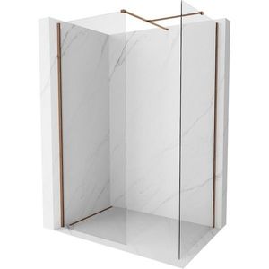 MEXEN/S Kioto-X Sprchová zástěna WALK-IN 80 x 70, transparent 10 mm, růžové zlato 800-080-202-60-00-070-X obraz