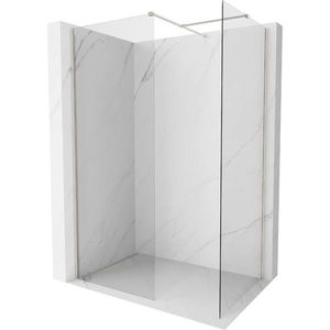 MEXEN/S Kioto-X Sprchová zástěna WALK-IN 80 x 70, transparent 10 mm, nikl kartáčovaný 800-080-202-97-00-070-X obraz