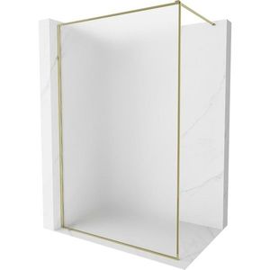 MEXEN/S Kioto-XF Sprchová zástěna WALK-IN s rámem 100 x 202, dekor 10 mm, zlato 800-100-104-50-30-X obraz