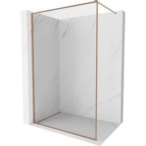 MEXEN/S Kioto-XF Sprchová zástěna WALK-IN s rámem 100 x 202, transparent 10 mm, měď kartáčovaná 800-100-104-65-00-X obraz