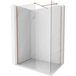 MEXEN/S Kioto-X Sprchová zástěna WALK-IN 100 x 70, transparent 10 mm, měď kartáčovaná 800-100-202-65-00-070-X obraz