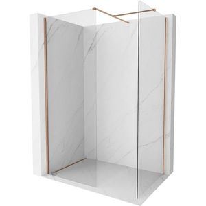 MEXEN/S Kioto-X Sprchová zástěna WALK-IN 100 x 80, transparent 10 mm, měď kartáčovaná 800-100-202-65-00-080-X obraz