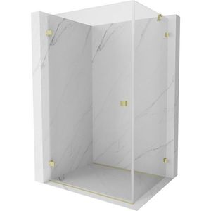 MEXEN/S Lunar-B sprchový kout dveře křídlové levá 90 x 70, transparent, zlato kartáčovaná 832-090-070-55-00-L obraz