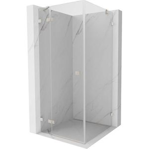 MEXEN/S Lunar sprchový kout dveře křídlové levá 70 x 70, transparent, nikl kartáčovaný 834-070-070-97-00-L obraz