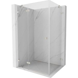 MEXEN/S Lunar sprchový kout dveře křídlové levá 75 x 70, transparent, nikl kartáčovaný 834-075-070-97-00-L obraz