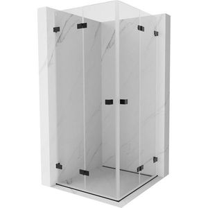 MEXEN/S Lunar-F Duo sprchový kout skládací dveře 90 x 90, transparent, černá 836-090L-090P-70-00 obraz