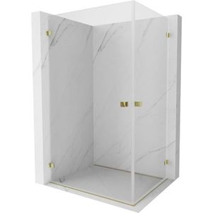 MEXEN/S Lunar-B Duo sprchový kout dveře křídlové 95 x 75, transparent, zlato 832-095L-075P-50-00 obraz