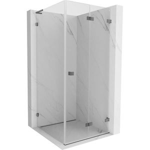 MEXEN/S Lunar-F L sprchový kout skládací dveře pravá 70 x 70, transparent, grafit metal 836L-070-070-95-00-P obraz