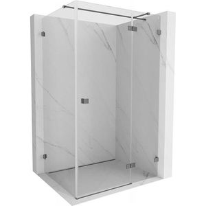 MEXEN/S Lunar T sprchový kout dveře křídlové pravá 135 x 120, transparent, grafit metal 834T-135-120-95-00-P obraz