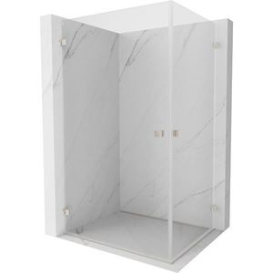 MEXEN/S Lunar-B Duo sprchový kout dveře křídlové 95 x 85, transparent, nikl kartáčovaný 832-095L-085P-97-00 obraz